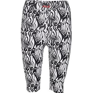 FILA Bilboa AOP Yogashorts voor dames, Helder Wit Abstract Zebra Aop, S