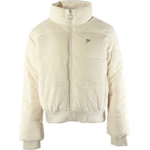 Fila - Gewatteerd Jack - Beige - Met Opstaande Kraag en Logo