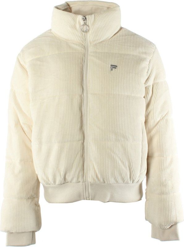 Fila - Gewatteerd Jack - Beige - Met Opstaande Kraag en Logo