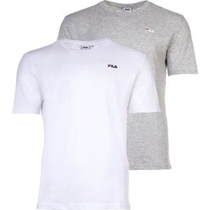 Fila Kurzarmshirt Brod Tee Double Pack Bright White-Light Grey Melange