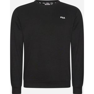 Sweater met ronde hals en klein logo Brustem FILA. Katoen materiaal. Maten S. Zwart kleur