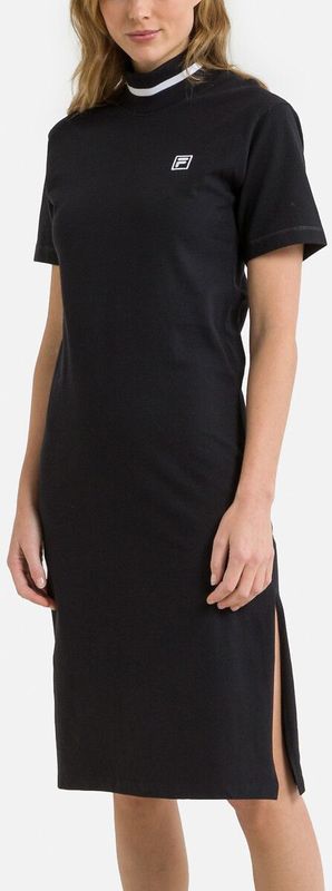 Bialowiez - T-shirt Jurk - Zwart - Katoen