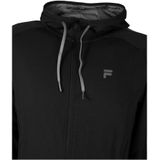 Fila - Zip-Through Hoodie - Zwart - Aansluitend - Met Capuchon en Ritszakken