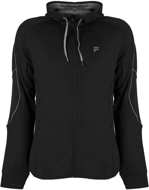 Fila - Zip-Through Hoodie - Zwart - Aansluitend - Met Capuchon en Ritszakken