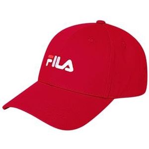 FILA Brasov 6 panelen met lineair logo - Strap Back Baseball Cap Unisex, True Red.