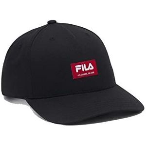 FILA Brighton Coord Label Unisex Baseball Cap, Zwart, One Size, zwart.