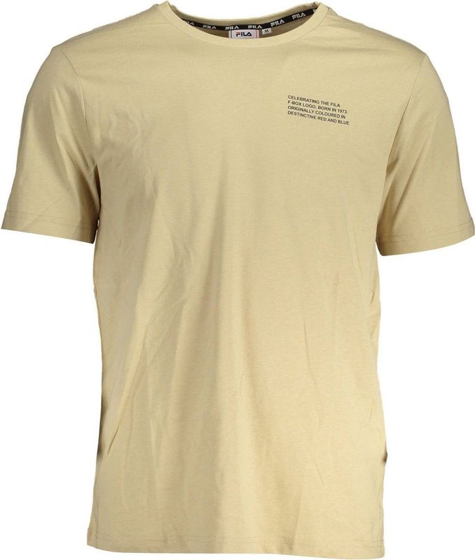 Fila - Beige T-shirt - Katoen - Met Logo Print