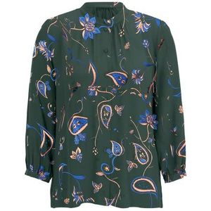 Tamaris Basra Blouse voor dames, Garden Topiary Paisley Aop, 40 EU