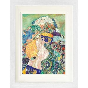 1art1 Gustav Klimt Poster Baby (Cradle) 1917-1918 Ingelijste Foto Met Passepartout | Muur Foto's | In Een Fotolijstje 40x30 cm