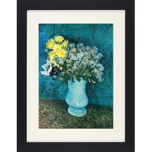1art1 Vincent Van Gogh Poster Vase Of Lilacs, Marguerites And Anemones, 1887 Ingelijste Foto Met Passepartout | Muur Foto's | In Een Fotolijstje 40x30 cm