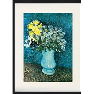 1art1 Vincent Van Gogh Poster Vase Of Lilacs, Marguerites And Anemones, 1887 Ingelijste Foto Met Passepartout | Muur Foto's | In Een Fotolijstje 80x60 cm
