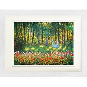 1art1 Claude Monet Poster The Artist‘s Family in the Garden Argenteuil, 1875 Ingelijste Foto Met Passepartout | Muur Foto's | In Een Fotolijstje 40x30 cm
