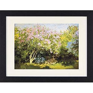 1art1 Claude Monet Poster Lilacs in the Sun, 1873 Ingelijste Foto Met Passepartout | Muur Foto's | In Een Fotolijstje 40x30 cm