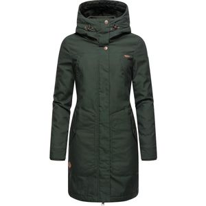 Ragwear Wintermantel 'Jannisa'  bruin / donkergroen / wit