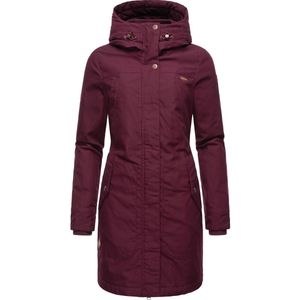 Ragwear - Jannisa - Winterjas - Bordeauxrood - Dames - Gevoerd met Teddybont