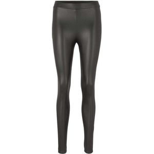 Leggings - Effen Kleuren - Gecoate PU - Hoge Taille - Skinny Fit