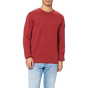 TOM TAILOR Uomini Gebreide trui met structuurpatroon 1026497, 26006 - Chili Oil Red, M