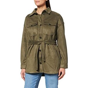 TOM TAILOR Dames Hemdjas op kunstleer 1030610, 13050 - Olive Night Green, L