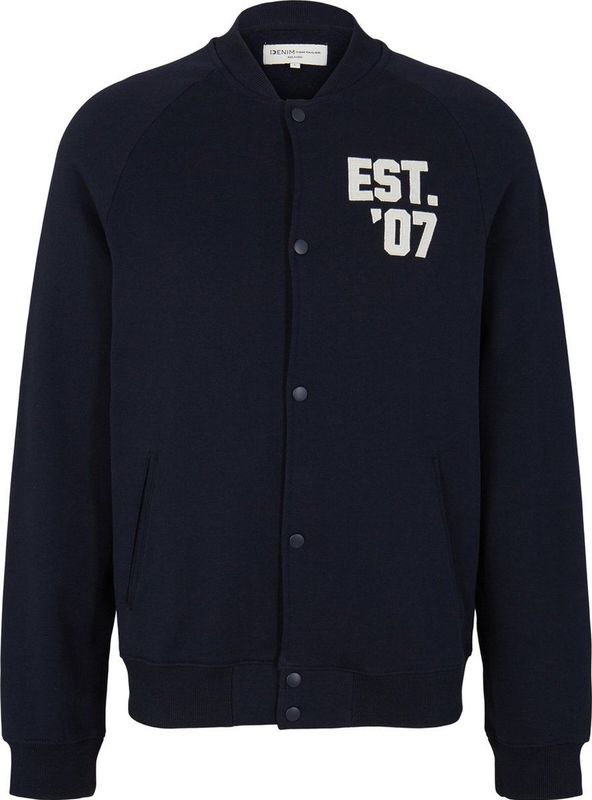 Tom Tailor Denim - Sweatvest - Heren - Blauw - Katoen - 1030662