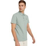 TOM TAILOR - Structured Poloshirt - Effen Kleur - Biologisch Katoen