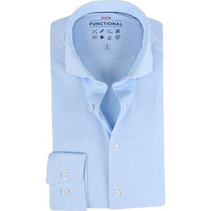 Pure - Functional Overhemd - Blauw - Pied De Poule - Heren