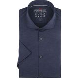 Pure The Functional Shirt KM Blauw - Heren - Overhemden Casual