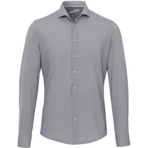 Pure The Functional Shirt Print Grijs - Maat 37 - Heren - Overhemden Casual