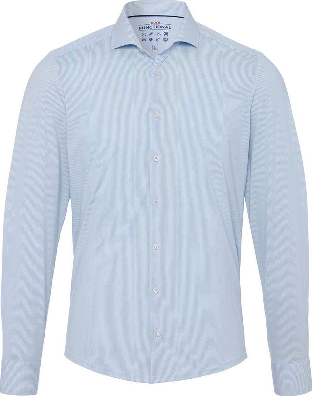 Pure Functional Jersey shirt lichtblauw/wit, Motief
