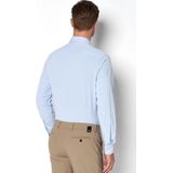 Pure - Shirt - Lichtblauw - Slim-fit - 59% Polyamide, 27% Polyester, 14% Elastan