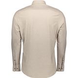 Pure - Melange - Overhemd - Beige - Slim-Fit - Sneldrogend, Ademend, Super Stretch
