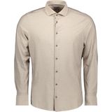 Pure - Melange - Overhemd - Beige - Slim-Fit - Sneldrogend, Ademend, Super Stretch