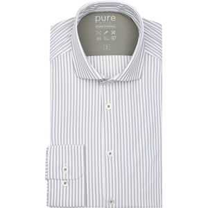 Pure The Functional Shirt - Streep Beige - Heren - Overhemden Casual