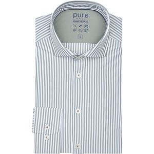 Pure - Functional Shirt - Groen-Wit Gestreept - Polyamide/Elastaan