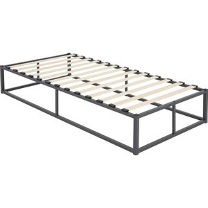 ML-Design metalen bed antraciet, 90x200 cm, gemaakt van gepoedercoat stalen frame