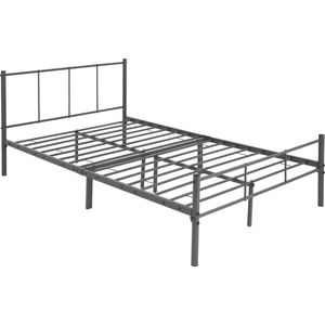 ML-Design metalen bed antraciet, 120x200 cm, gemaakt van stalen frame met poedercoating