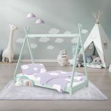 Kinderbed Tipi met lattenbodem 70x140 cm Mint gemaakt van hout ML-Design