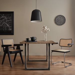 Set van 2 vierkante tafelpoten, antraciet, 70x72 cm, gemaakt van staal