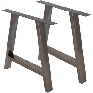 Set van 2 tafelpoten A-Design, antraciet, 70x72,5 cm, gemaakt van staal