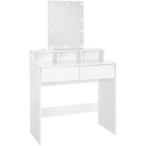 Kaptafel met LED Verlichting 80x40x140 cm Wit ML-Design