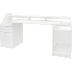 Bureau met lade 180x90 cm wit MDF ML-Design