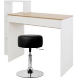 Bureau met legplank 110x72x40 cm Wit/Sonoma Eik Hout ML Design