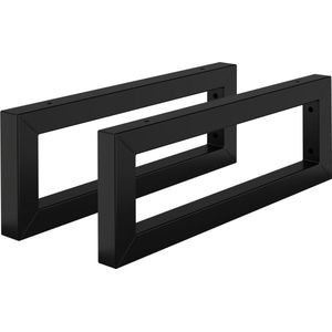 Wandkonsole Regalhalterung 2er Set 450 x 150 mm Schwarz aus Stahl ML-Design