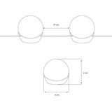 Kaptafel Melonie met LED-verlichting | ML-Design