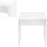 Wandkaptafel met spiegel 110x74x48,5 cm Wit incl. kruk ML-Design