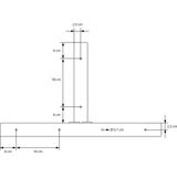 Tafelpoten Set van 2 T-vorm 60x72 cm Zwart Staal ML-Design