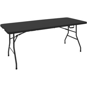 Campingtafel 180x74 cm Zwart Plastic ML-Design