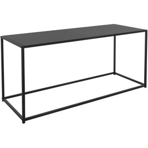 ML-Design Bijzettafel 110x40x50,5 cm Zwart in rechthoekige vorm, metalen frame, industrieel ontwerp, tafel voor entree, salontafel woonkamertafel consoletafel sofatafel haltafel decoratieve tafel