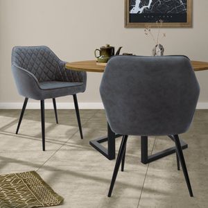 Set van 2 eetkamerstoelen Anita velvet | ML-Design