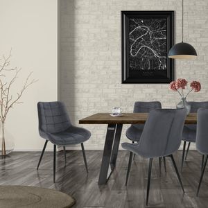 Set van 2 eetkamerstoelen Dahlia velvet | ML-Design
