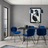 Set van 2 eetkamerstoelen Tali velvet | ML-Design